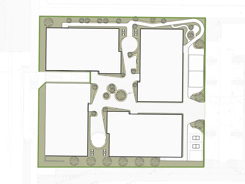 Grundriss Beispiel-Apartment im Studentenwohnheim QuadroPolis Jülich